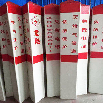 Rectangle Fiberglass Sign Posts Warning Pile Corrosion Resistance
